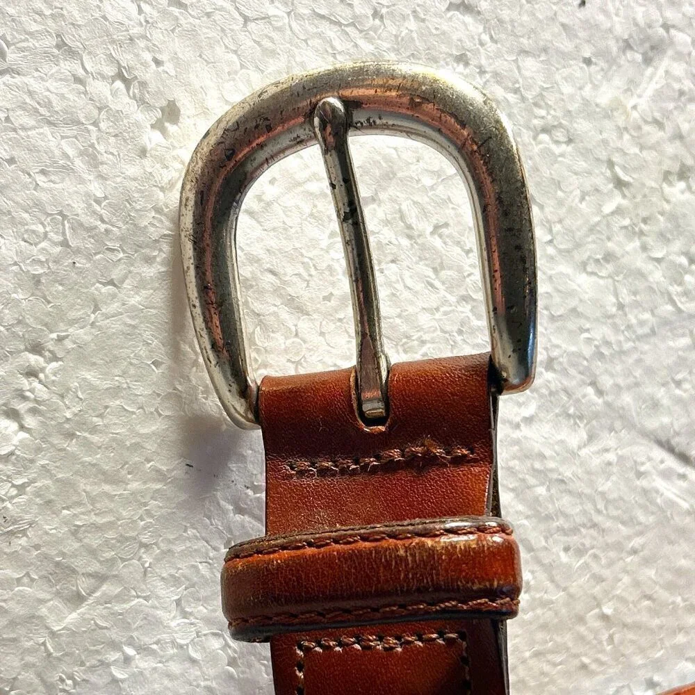 Fossil SZS Braided multi color tape leather belt western artsy ranch southwest